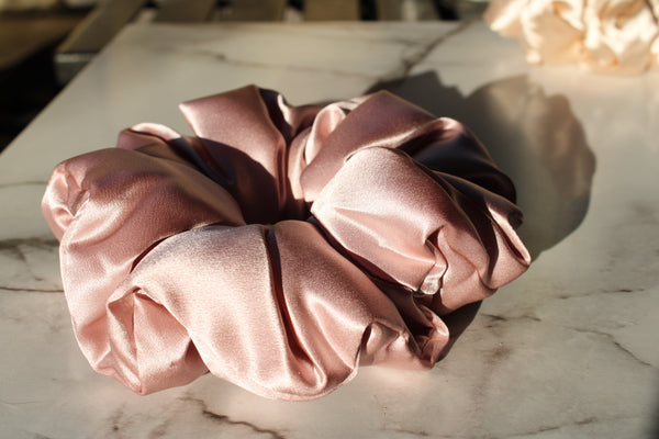 Mulberry silk stuffed scrunchie